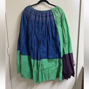 Injiri cotton Elegant Multicolor Maxi Skirt Sz M (item 25.3)